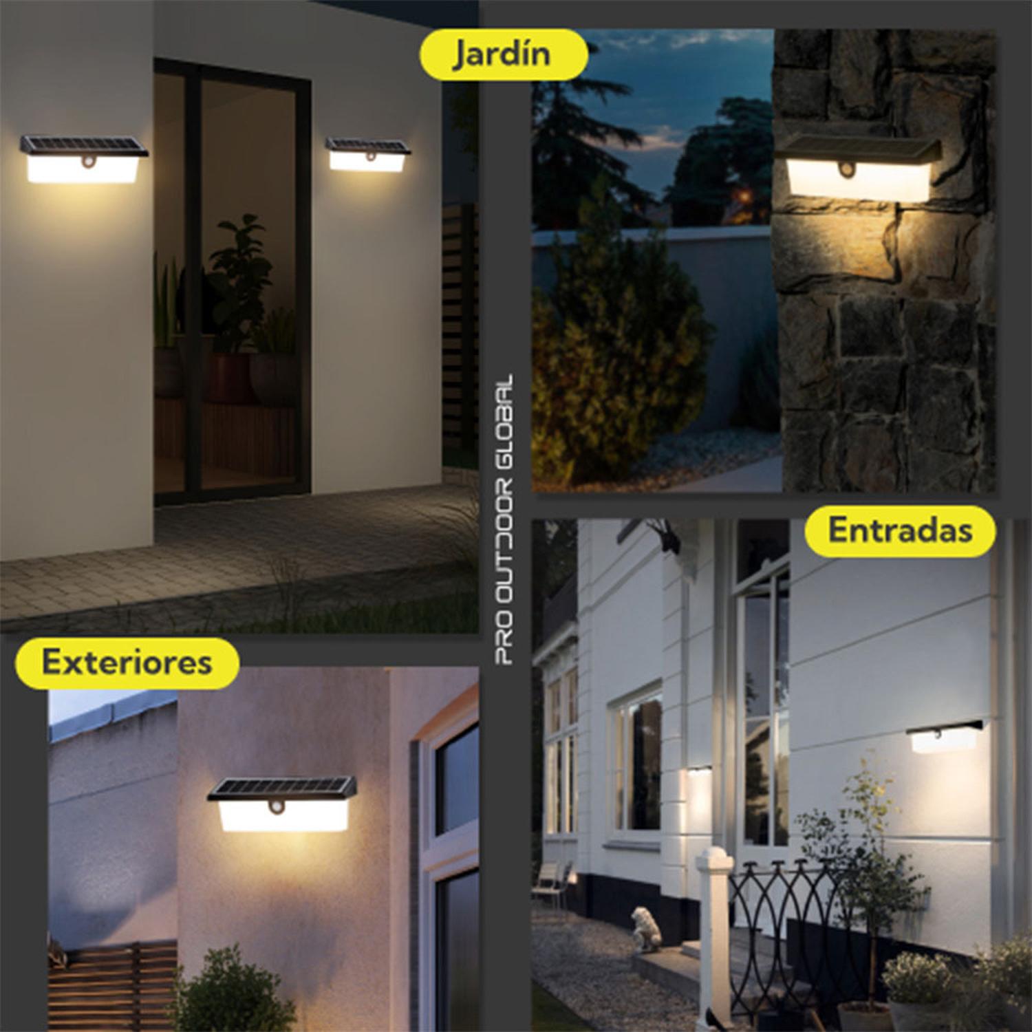 APLIQUE PRO OUTDOOR SOLAR RECTANGULAR CONTRA AGUA CON SENSOR MOVIMIENTO - 7