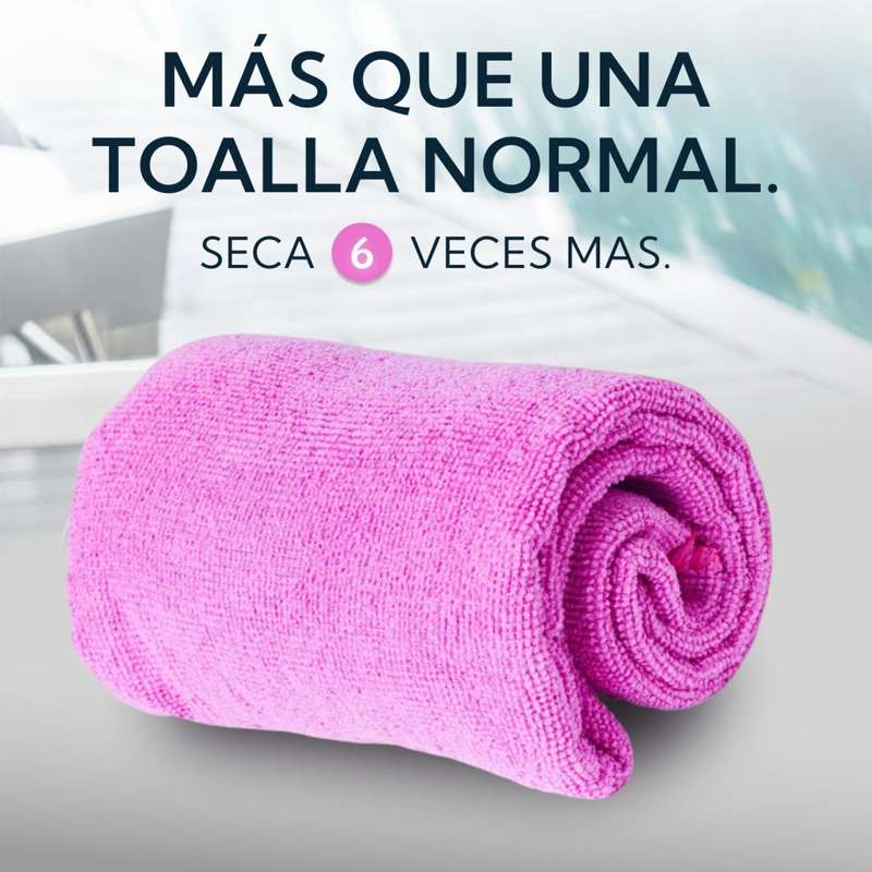 PACK 2 TOALLAS MICROFIBRA TERRY MORADA - 6