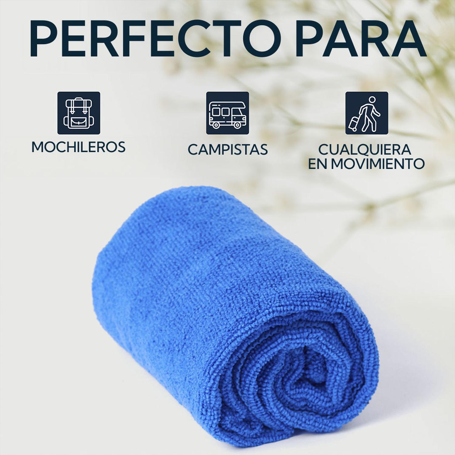 PACK TOALLON Y TOALLA MICROFIBRA TERRY AZUL PRO OUTDOOR - 2