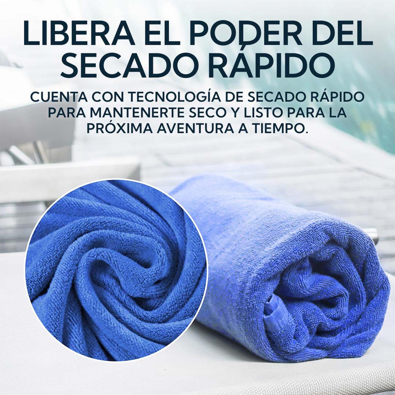 PACK TOALLON Y TOALLA MICROFIBRA TERRY AZUL PRO OUTDOOR - 3