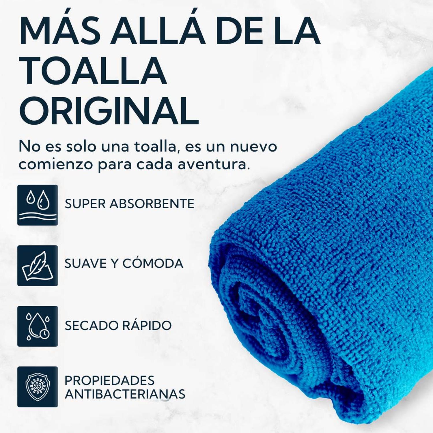 PACK TOALLON Y TOALLA MICROFIBRA TERRY AZUL PRO OUTDOOR - 5