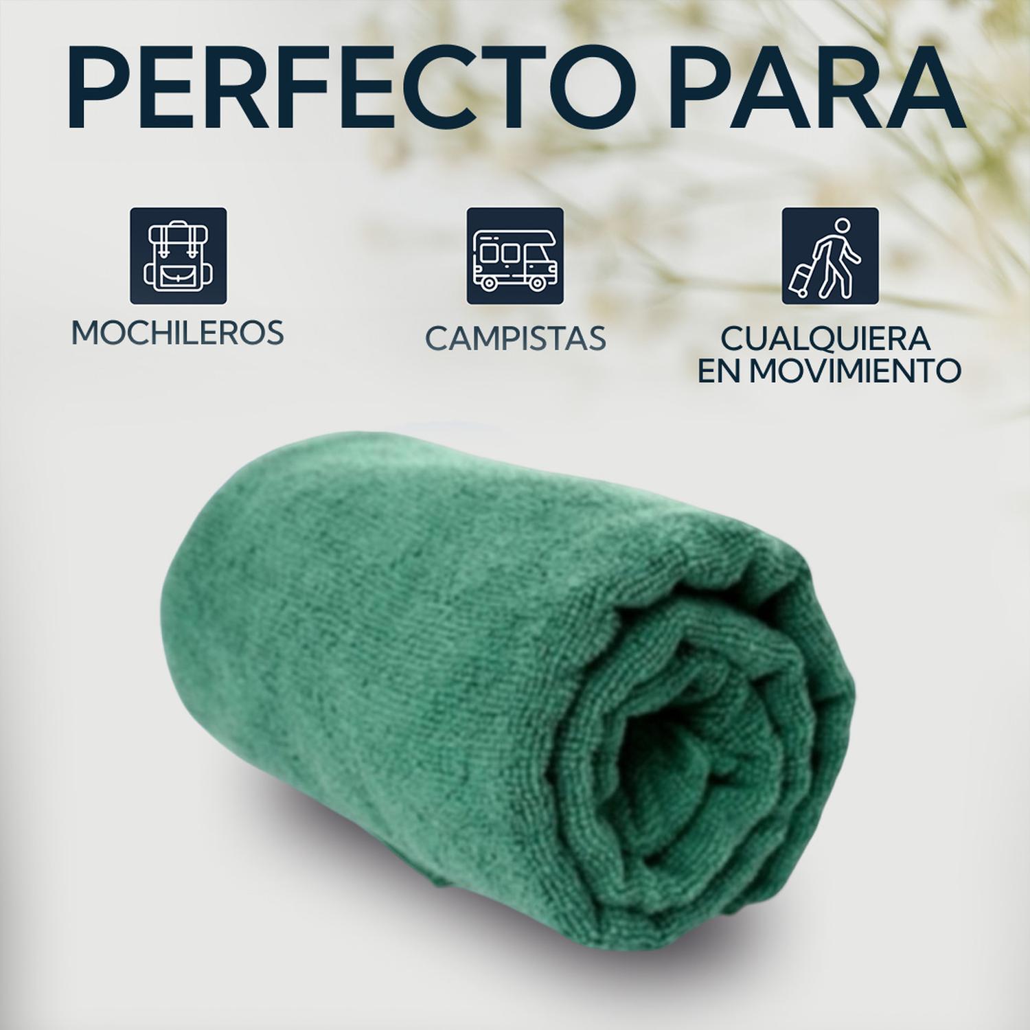 PACK 2 TOALLAS MICROFIBRA TERRY VERDE - 3