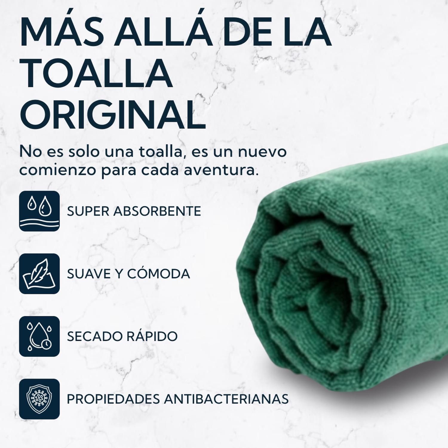 PACK 2 TOALLAS MICROFIBRA TERRY VERDE - 7