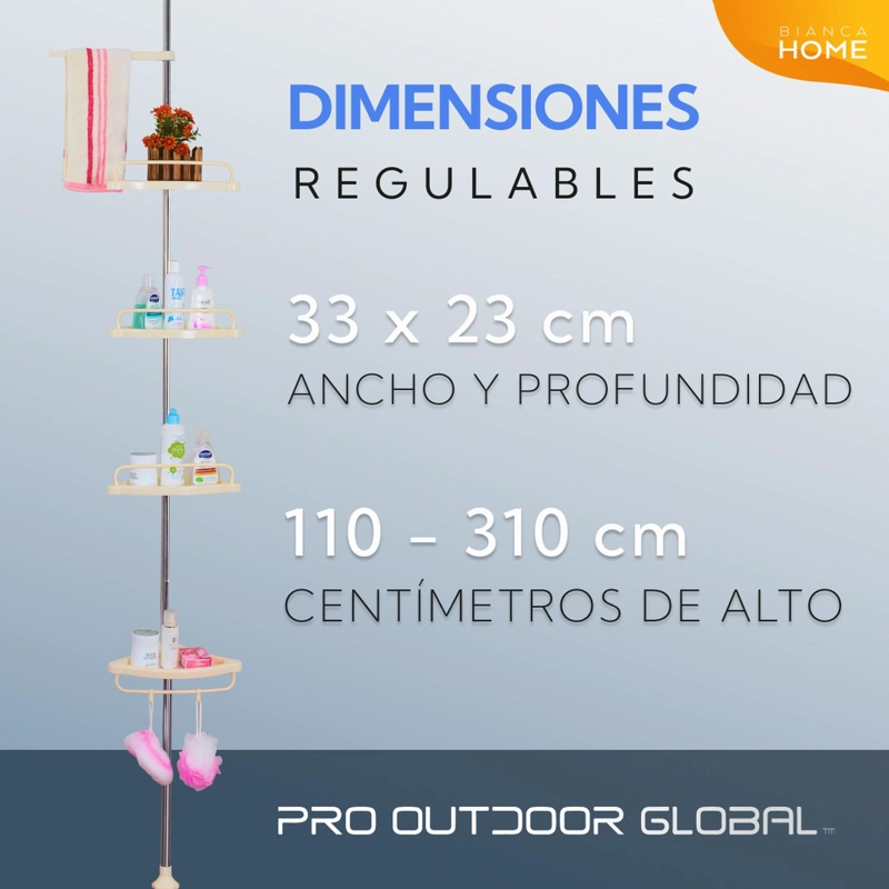 ESQUINERO PARA BAÑO CROMADO - 7