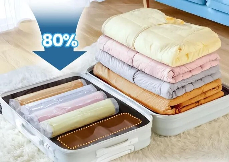 BOLSAS AL VACIO PARA ROPA SET 12 + BOMBA - 2