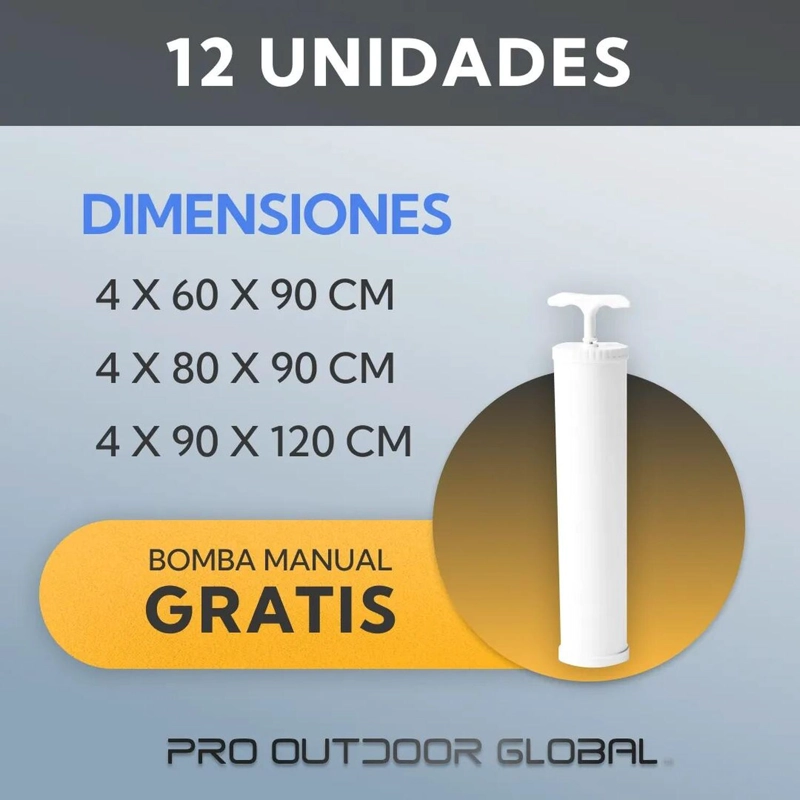 BOLSAS AL VACIO PARA ROPA SET 12 + BOMBA - 4