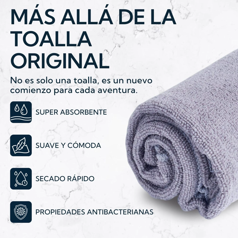 PACK 2 TOALLAS MICROFIBRA TERRY GRIS - 3