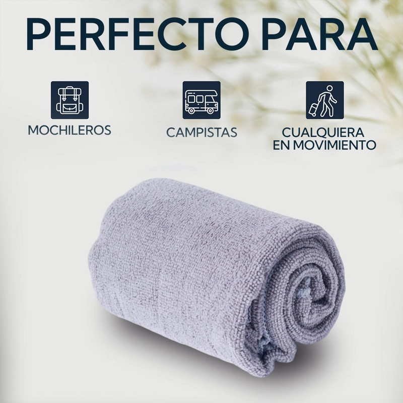PACK 2 TOALLAS MICROFIBRA TERRY GRIS - 6