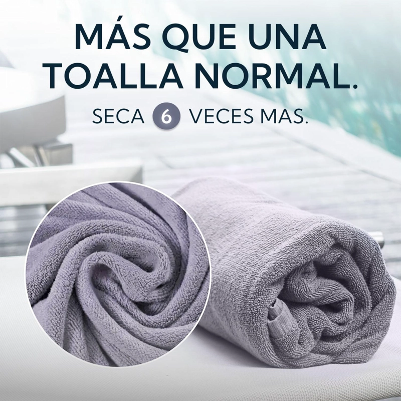 PACK 2 TOALLAS MICROFIBRA TERRY GRIS - 7