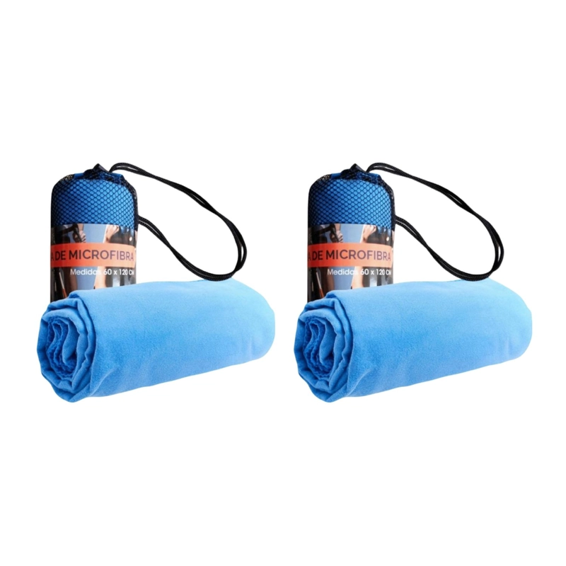 PACK 2 TOALLAS MICROFIBRA SUEDE AZUL - 1