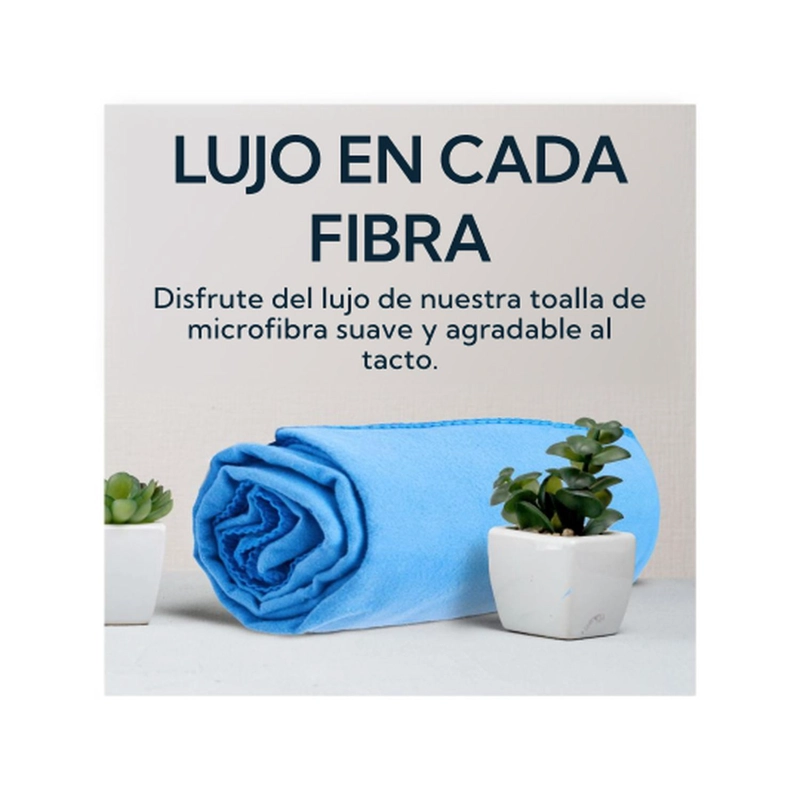 PACK 2 TOALLAS MICROFIBRA SUEDE AZUL - 2