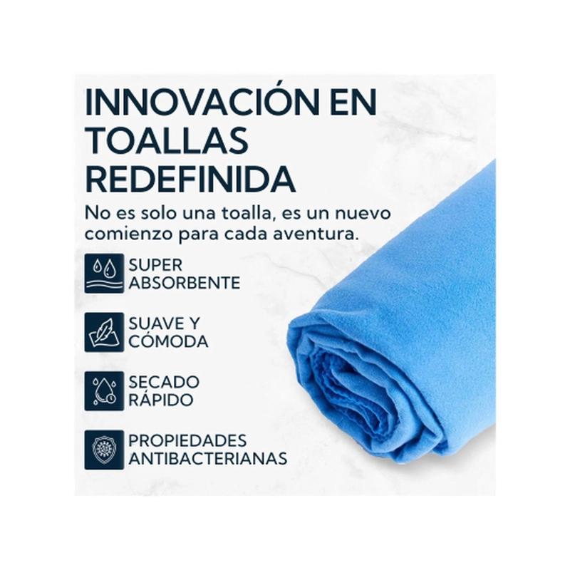 PACK 2 TOALLAS MICROFIBRA SUEDE AZUL - 5