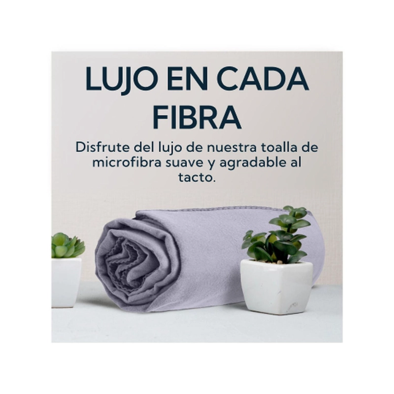PACK 2 TOALLAS MICROFIBRA SUEDE GRIS - 2