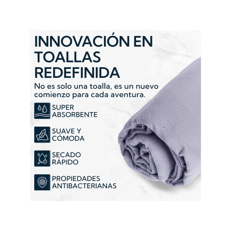 PACK 2 TOALLAS MICROFIBRA SUEDE GRIS - 5