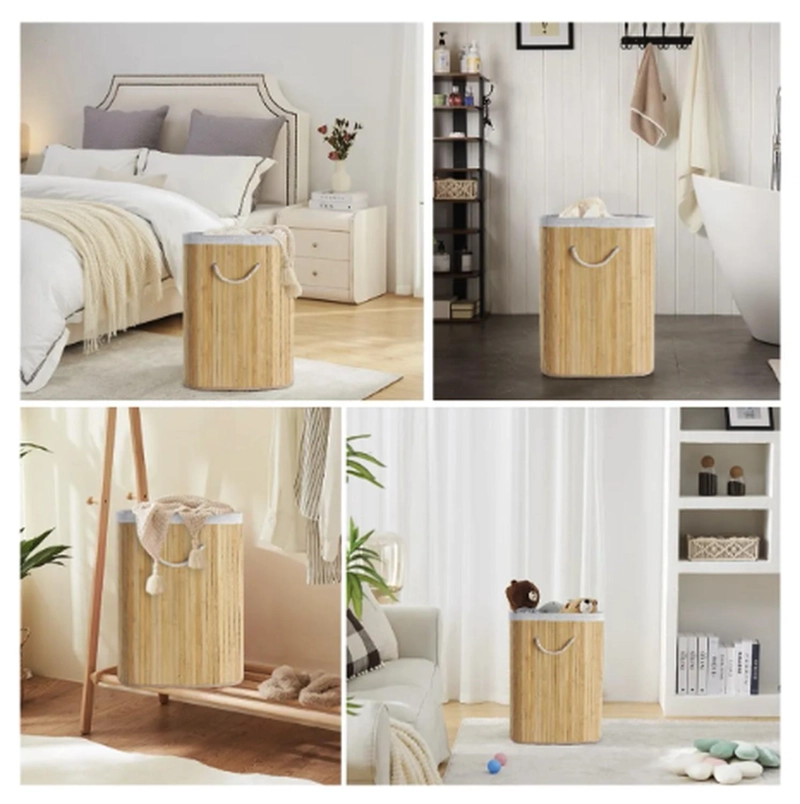 CANASTO PARA ROPA BAMBU - 4