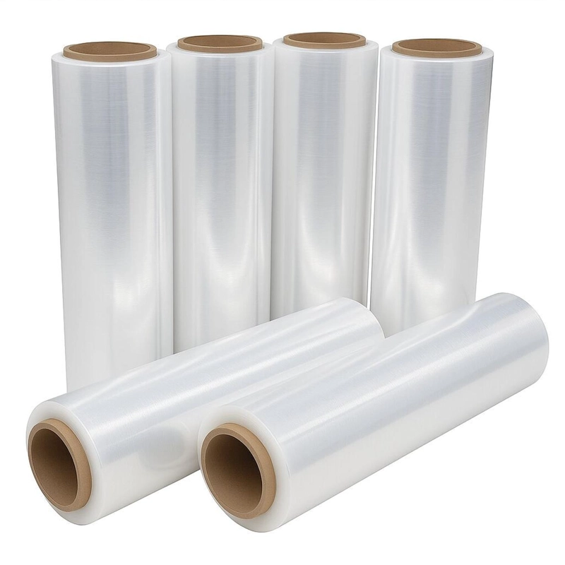 ROLLO DE FILM EMBALAJE TRANSPARENTE PLASTICO STRETCH PALETIZADOR ALUSA - 1