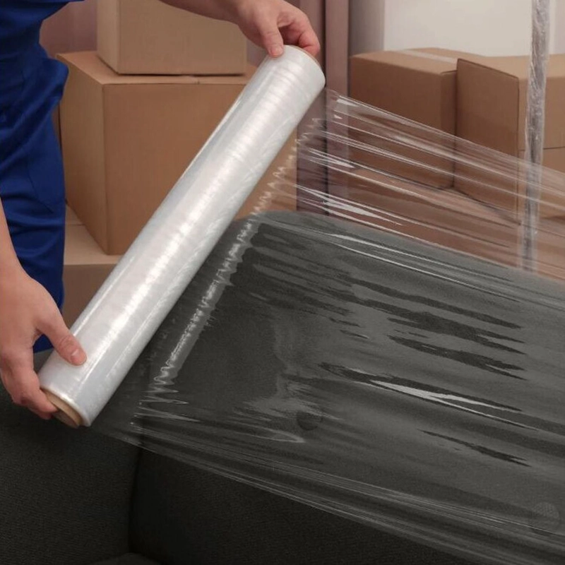 ROLLO DE FILM EMBALAJE TRANSPARENTE PLASTICO STRETCH PALETIZADOR ALUSA - 2