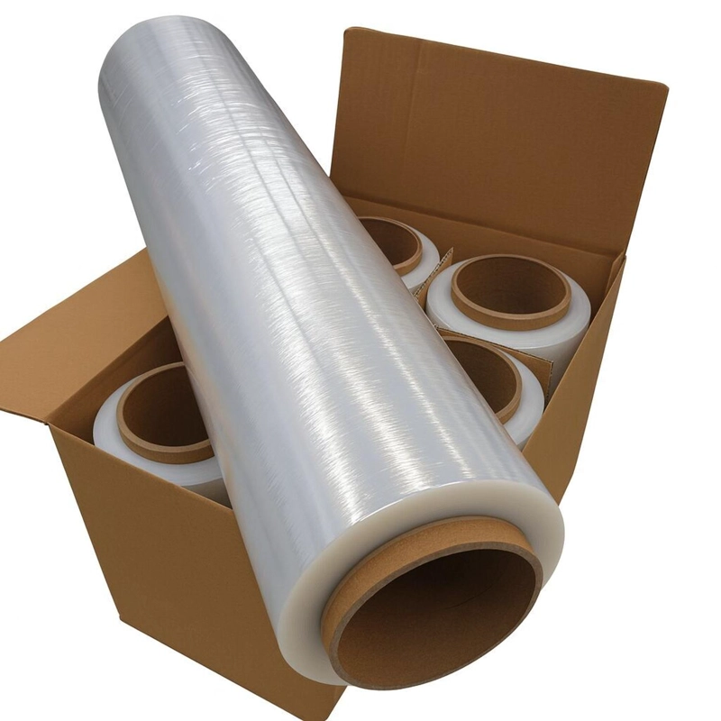 6 ROLLOS DE FILM EMBALAJE TRANSPARENTE PLASTICO STRETCH PALETIZADOR ALUSA - 5