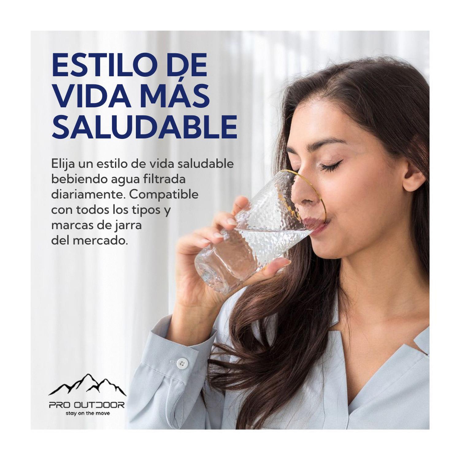 JARRA PURIFICADORA DE AGUA 3,8 LITROS + 3 REPUESTOS FILTROS - 9