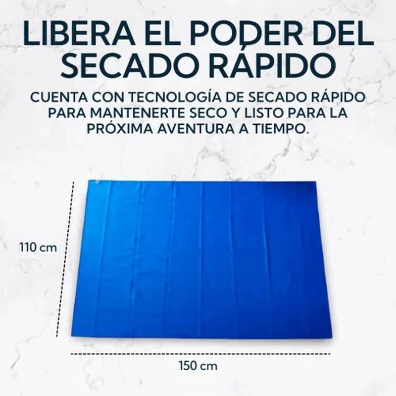 TOALLA EXTRA GRANDE MICROFIBRA SUEDE AZUL 2 UNIDADES - 4