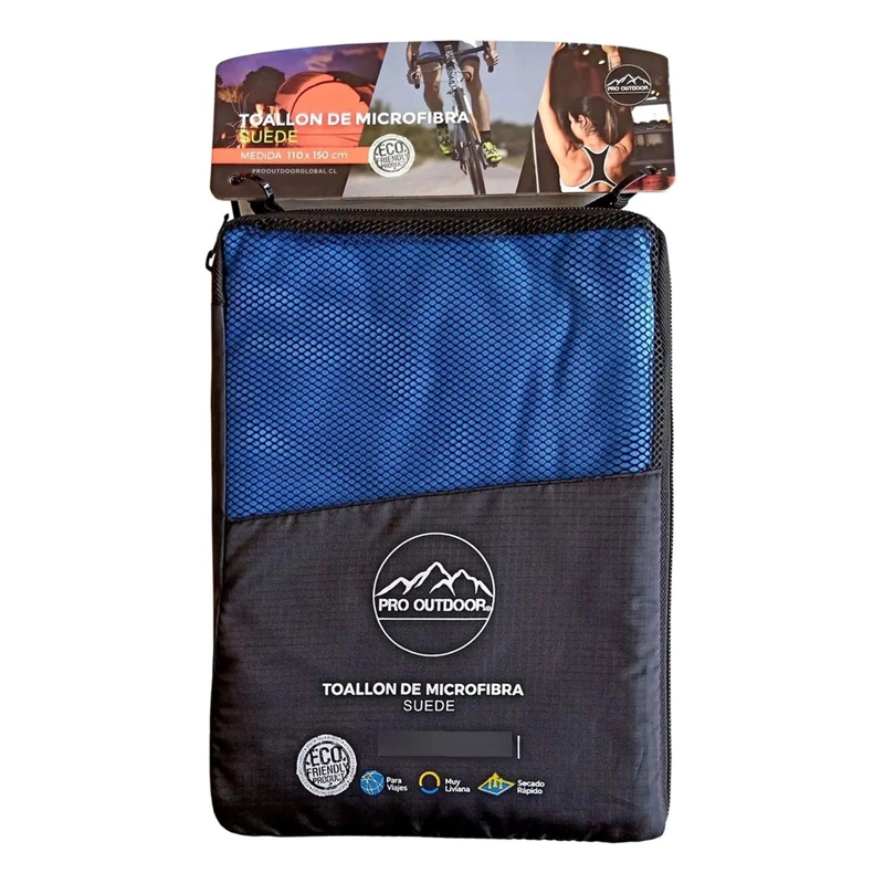 TOALLA EXTRA GRANDE MICROFIBRA SUEDE AZUL 2 UNIDADES - 9