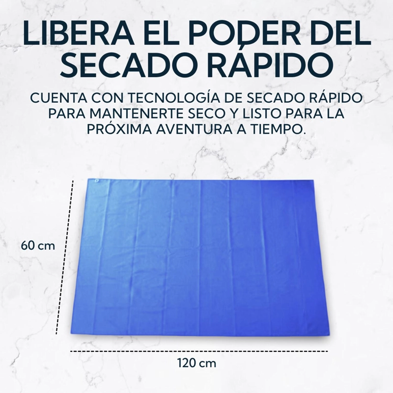 PACK 2 TOALLAS MICROFIBRA TERRY AZUL - 5