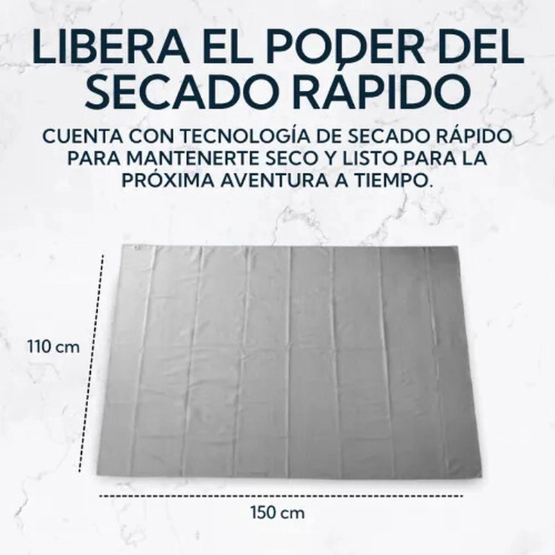 TOALLA EXTRA GRANDE MICROFIBRA SUEDE GRIS 2 UNIDADES - 4