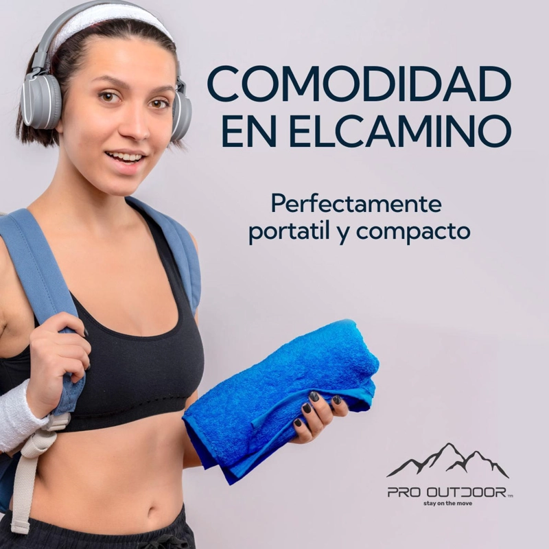 TOALLA EXTRA GRANDE MICROFIBRA TERRY AZUL 2 UNIDADES - 4