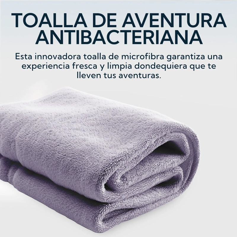 TOALLA EXTRA GRANDE MICROFIBRA TERRY GRIS 2 UNIDADES - 3