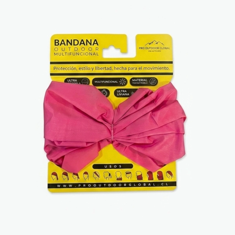 BANDANA OUTDOOR MULTIFUNCIONAL ROSADO - 1