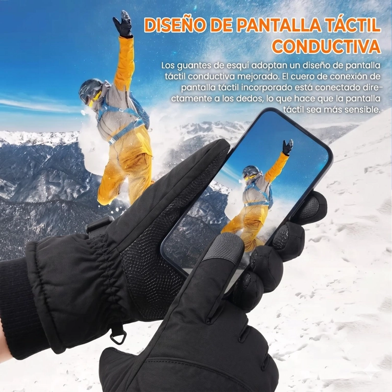 GUANTES DE NIEVE TE RMICOS IMPERMEABLES TOUCHSCREEN PARA SKI SNOWBOARD INVIERNO - 3