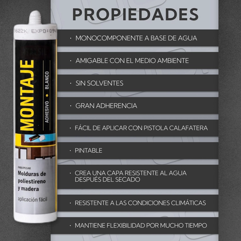 ADHESIVO DE MONTAJE BLANCO - 3