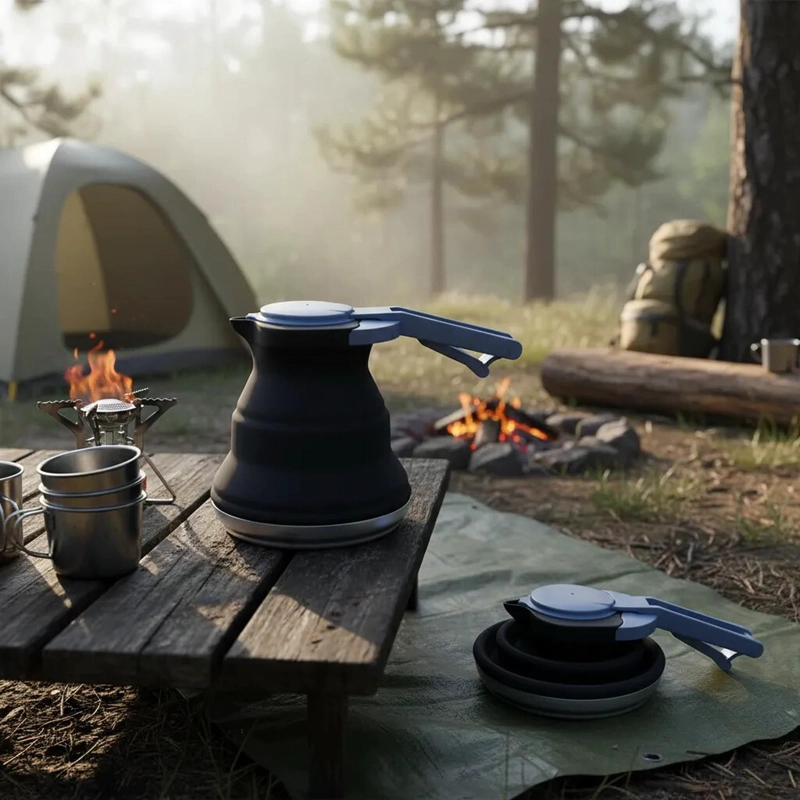 TETERA PLEGABLE CAMPING OUTDOOR USO DIARIO NEGRA - 4