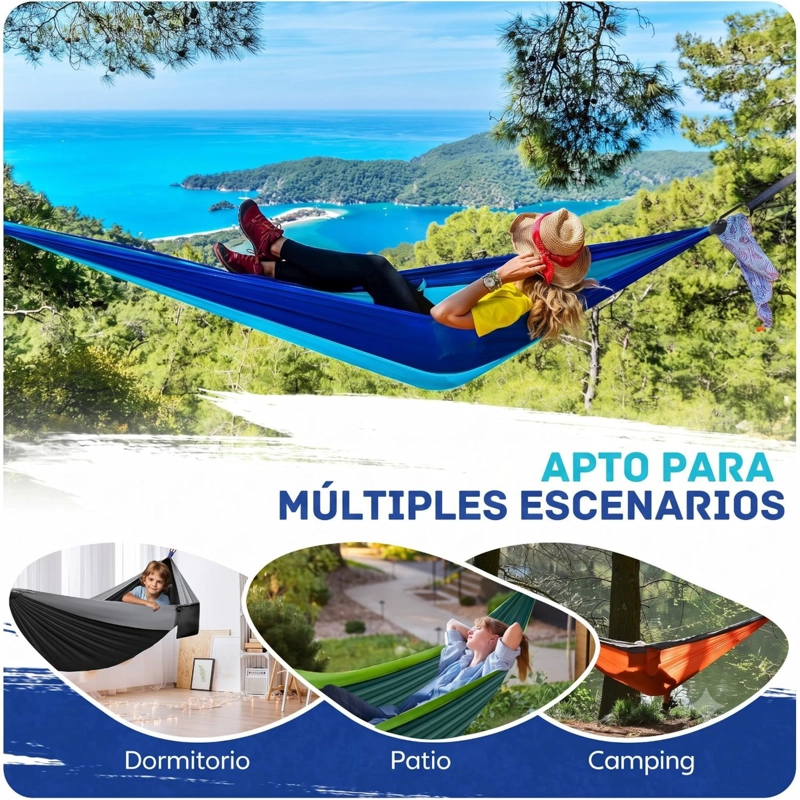 HAMACA COMPACTA AZUL - 6