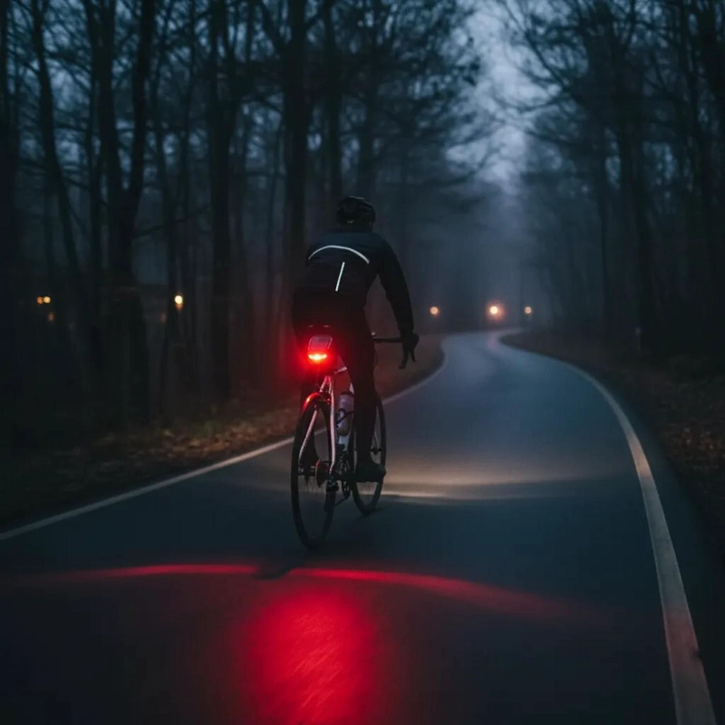 LUZ LED TRASERA BICICLETA SOLAR CONTRA AGUA RECARGABLE - 6