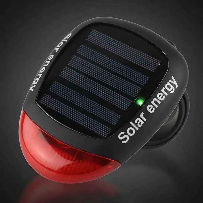 LUZ LED TRASERA BICICLETA SOLAR CONTRA AGUA RECARGABLE - 7