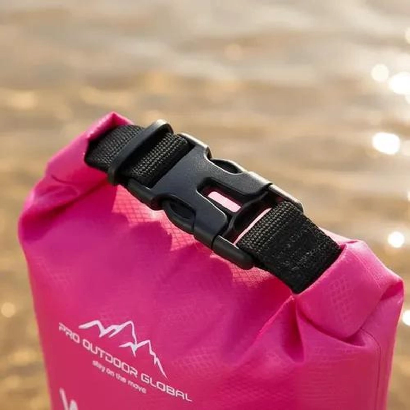 BOLSA SECA CONTRA AGUA IMPERMEABLE FLOTANTE OUTDOOR CAMPING KAYAK 2L ROSADA - 4