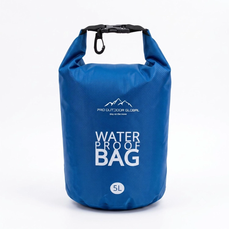 BOLSA SECA CONTRA AGUA IMPERMEABLE FLOTANTE OUTDOOR CAMPING KAYAK 5L AZUL - 1