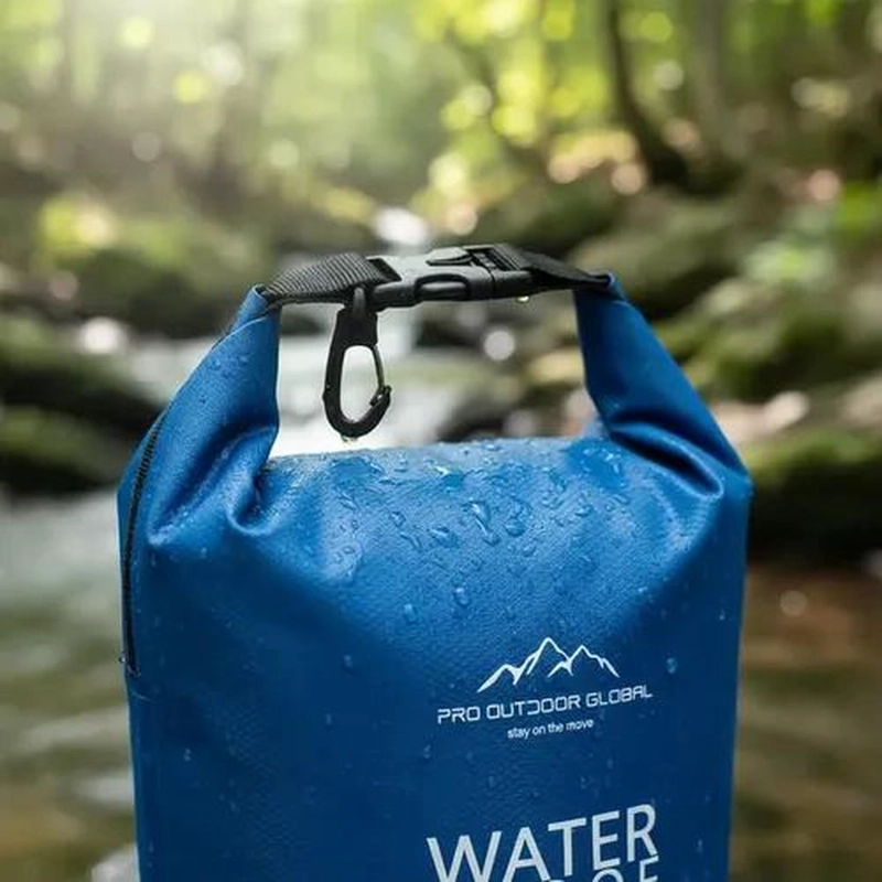 BOLSA SECA CONTRA AGUA IMPERMEABLE FLOTANTE OUTDOOR CAMPING KAYAK 5L AZUL - 4