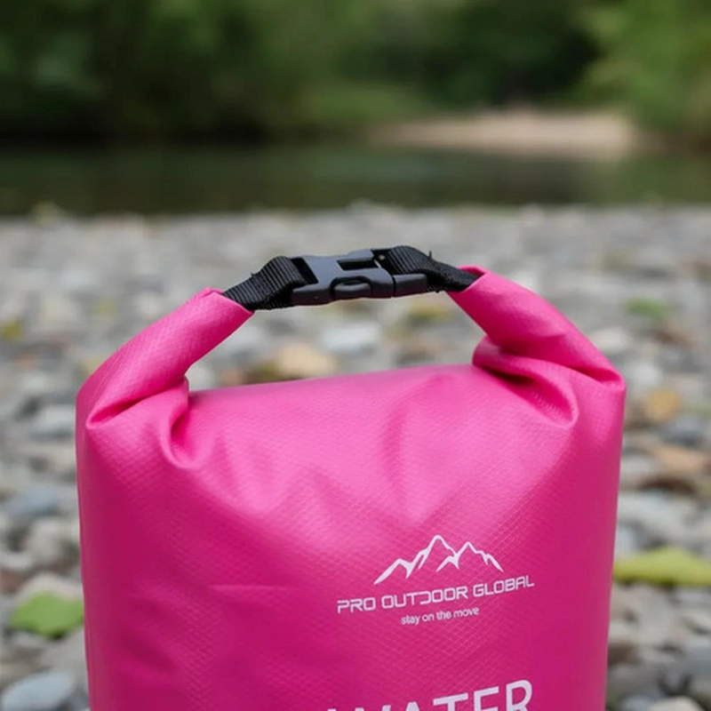 BOLSA SECA CONTRA AGUA IMPERMEABLE FLOTANTE OUTDOOR CAMPING KAYAK 5L ROSADA - 4