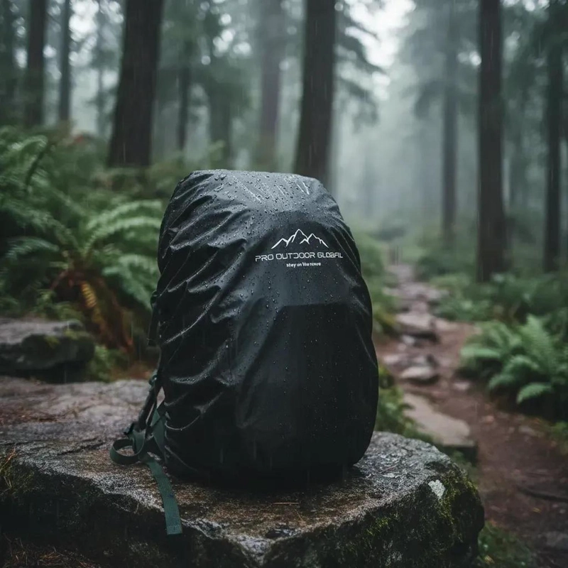 CUBRE MOCHILA CONTRA AGUA IMPERMEABLE FUNDA 45LTS NEGRA - 2