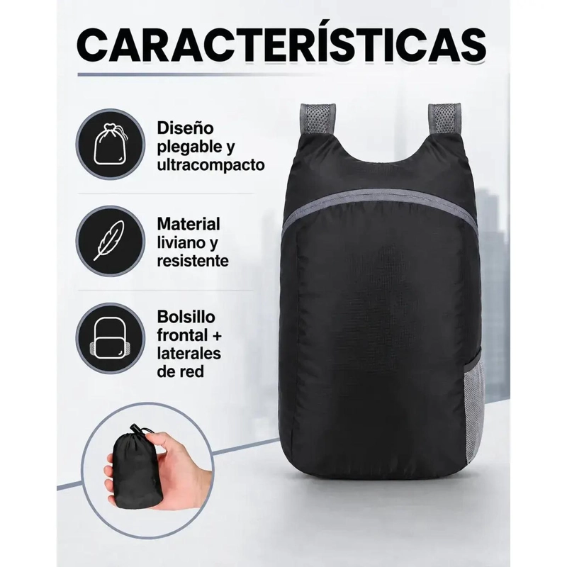 MOCHILA ULTRA COMPACTA IMPERMEABLE 17 LTS - 4