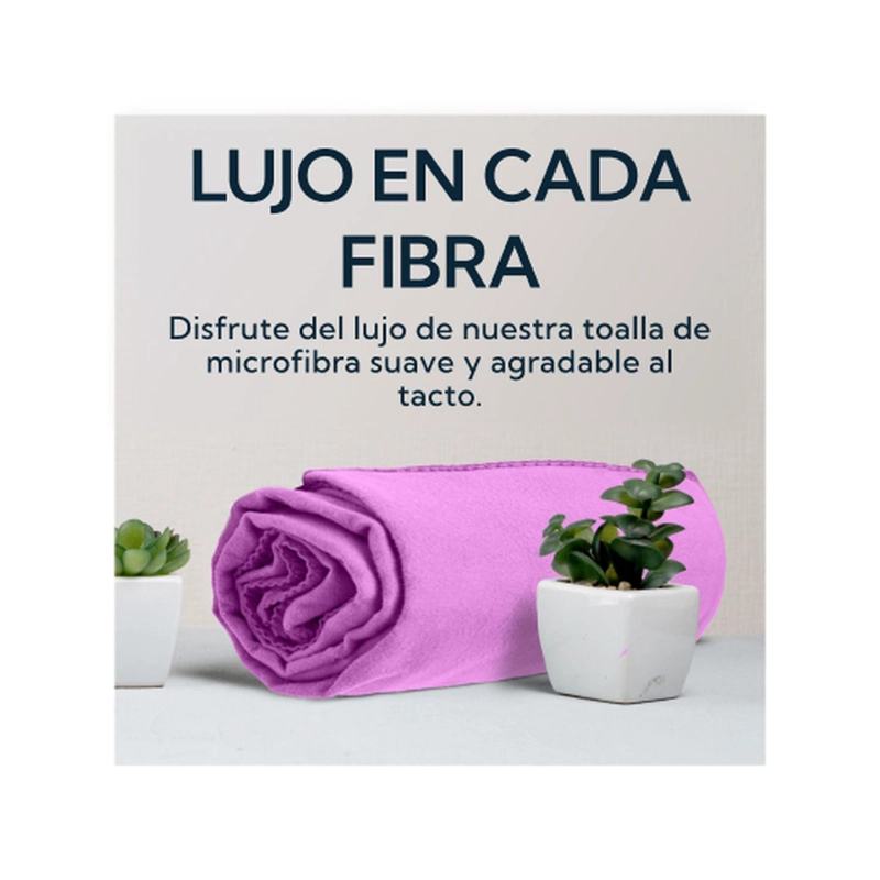 PACK 2 TOALLAS MICROFIBRA SUEDE MORADA - 2
