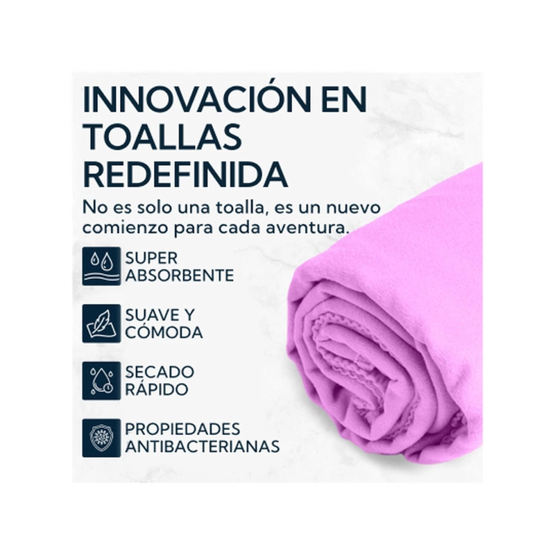PACK 2 TOALLAS MICROFIBRA SUEDE MORADA - 5