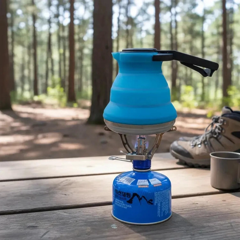 KIT TETERA PLEGABLE AZUL + HAMACA COMPACTA AZUL CAMPING - 9