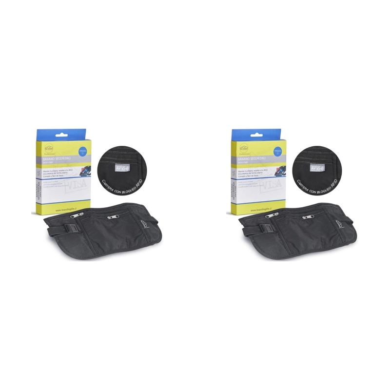 PACK 2 BANANO DE SEGURIDAD IMPERMEABLE PRO OUTDOOR NEGRO - 1