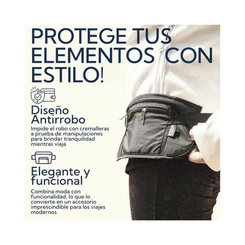PACK 2 BANANO DE SEGURIDAD IMPERMEABLE PRO OUTDOOR NEGRO - 7