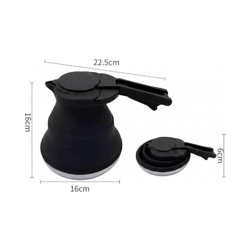 HAMACA COMPACTA AZUL + TETERA PLEGABLE NEGRA KIT CAMPING - 9