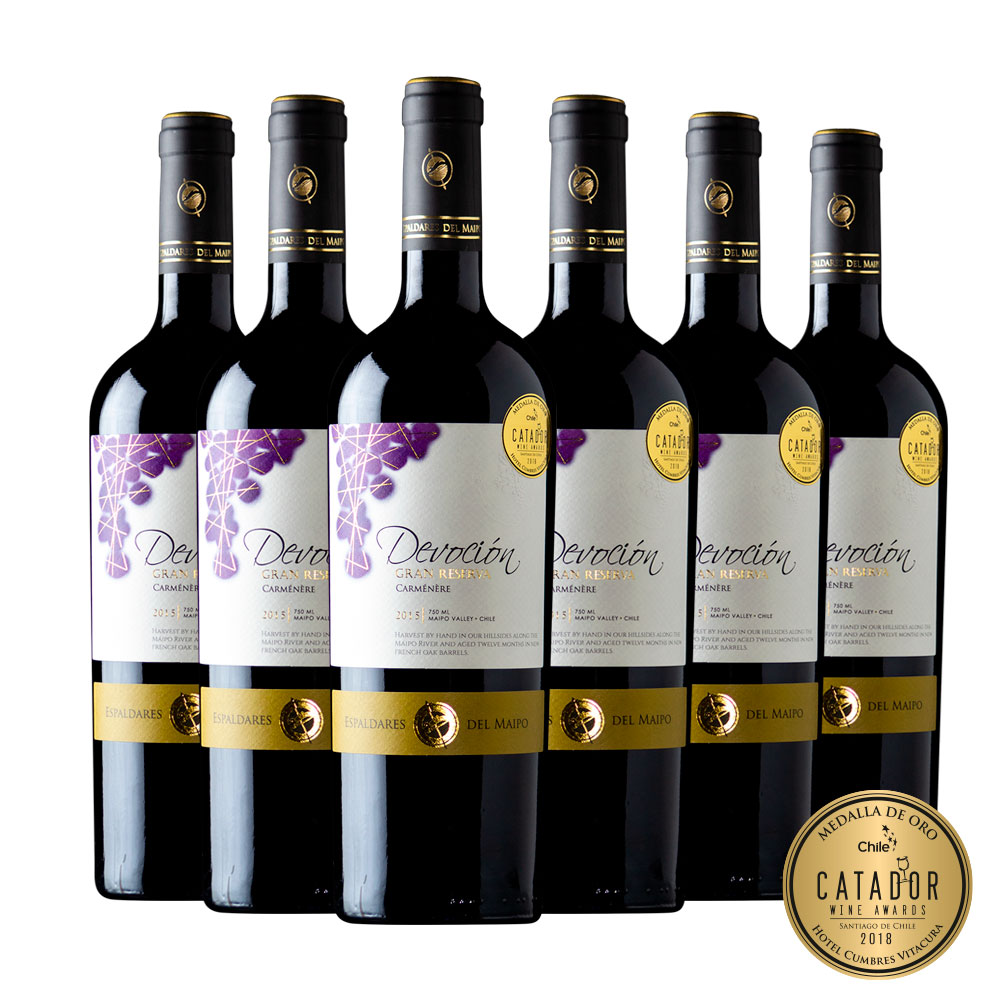 CAJA X 6 VINO GRAN RESERVA DEVOCION CARMENERE - 1
