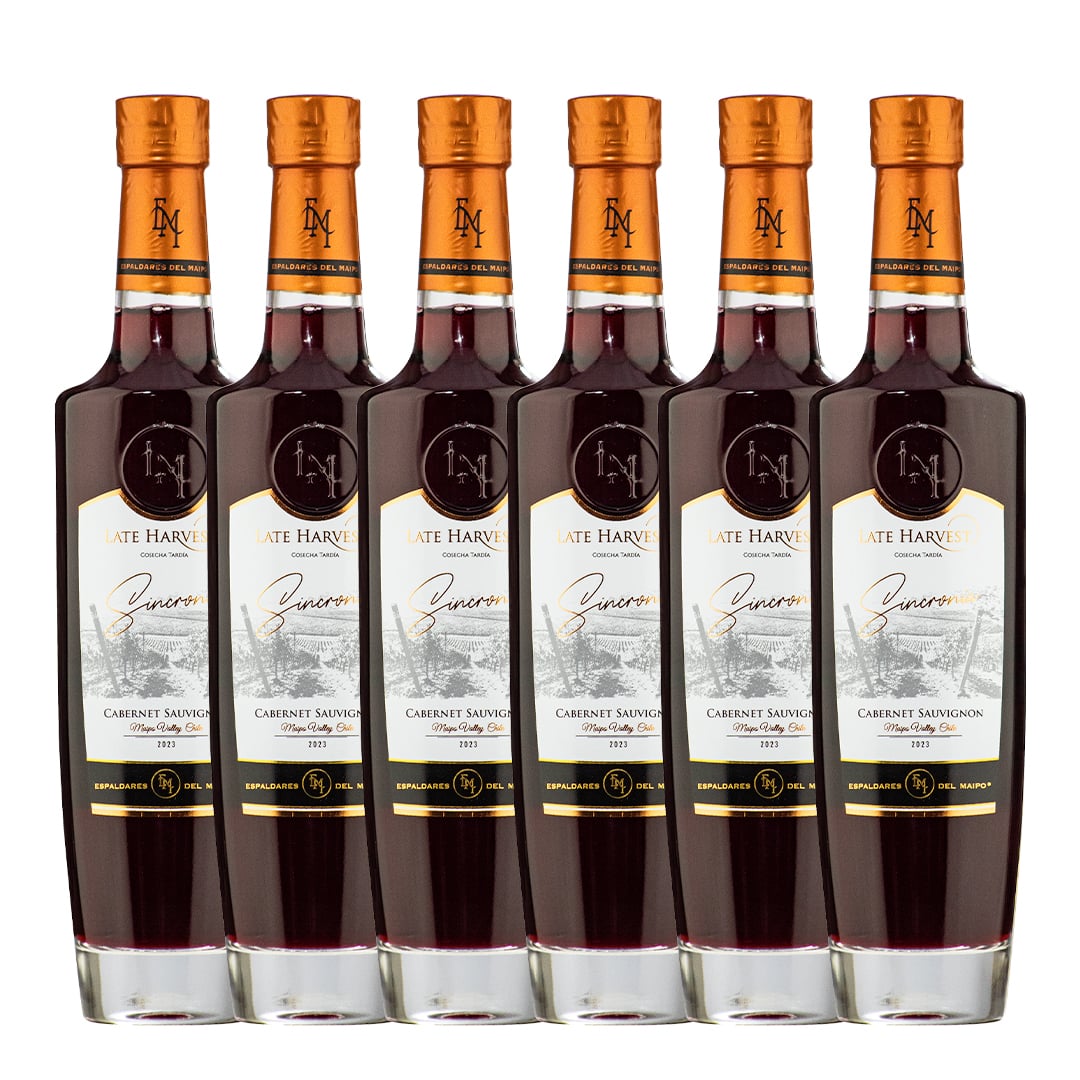 VINO TINTO LATE HARVEST CABERNET SAUVIGNON ESPALDARES DEL MAIPO CAJA BOTELLA VIDRIO 6 UN - 1